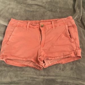 Coral super stretch American Eagle shorts